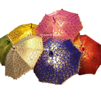 Lot en gros de parapluies vintage faits à la main, broderie, 100% coton, parasols, décoration de mariage indien, protection solaire