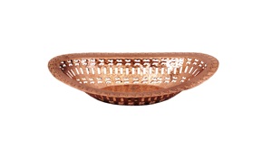 IndianArtVilla Panier de service à pain ovale en cuivre pur-Vaisselle pour la maison, l'hôtel et le restaurant-Usage quotidien - Product Image 2