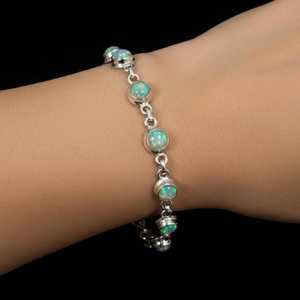 Bracelet ajustable en argent sterling 925 avec opale éthiopienne Welo, bijou pour femmes - Product Image 4