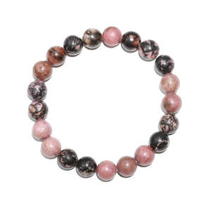 8 mm Smooth Round Beaded 7 Inches Rhodochrosite Healing Crystal <b>Bracelet</b> Crystal <b>Bracelets</b> & <b>Bangles</b> - Product Image 4
