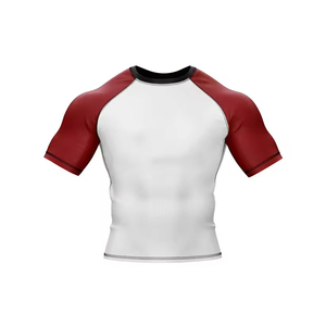 เสื้อรัดกล้ามเนื้อ MMA แบบมีซับใน ระบายอากาศได้ดี เป็นมิตรกับสิ่งแวดล้อม แห้งเร็ว แขนครึ่งตัว ทรงเข้ารูป คอทรงโอ สำหรับออกกำลังกาย - Product Image 4