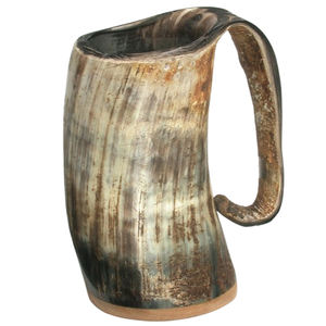 Corne naturelle de Style européen buvant avec poignée Pichet à eau en corne inspiré Pichet à corne durable Design unique moderne - Product Image 4