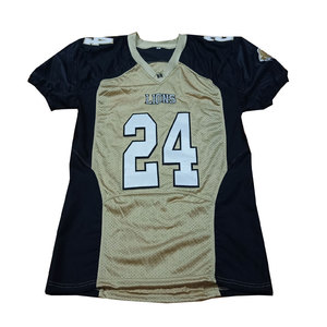 Nouvel arrivage de maillot de football en sergé avec tissu brillant personnalisé maillot de football américain brodé par sublimation pour jeunes adultes et hommes - Product Image 2