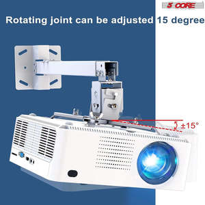 5Core <b>Projector</b> <b>Mount</b> Ceiling Wall Universal Holder Adjustable Low Profile Capacity 40lb - Product Image 5