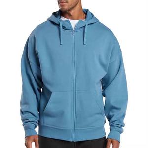 Sudaderas con capucha para hombre de diseño personalizado de algodón 100% de alta calidad Top de invierno de peso pesado con cuello con capucha de patrón sólido - Product Image 1