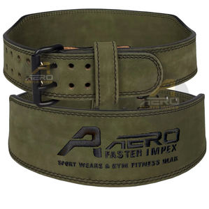 Cinturón de gimnasio de levantamiento de pesas Premium Cuero genuino con hebilla de acero para levantamiento de sentadillas - Product Image 2