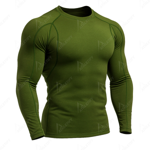 Léger hommes Rashguard Logo personnalisé chemise de Compression à séchage rapide vêtements de sport athlétiques confortables pour l'entraînement physique - Product Image 3