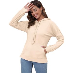 Nuevo estilo, logotipo personalizado, Sudadera con capucha de lana de manga larga de invierno de longitud regular sólida informal para mujer, pantalones apilados para correr - Product Image 4