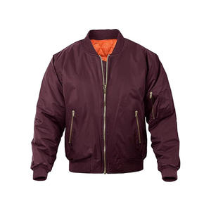 Blouson aviateur élégant pour hommes, tissu léger et respirant, fermeture à glissière sur le devant, adapté au printemps et à l'automne et aux vêtements décontractés - Product Image 3