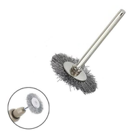 Brosse à roue miniature en fil d'acier inoxydable robuste de haute qualité pour polissage industriel et nettoyage de métaux, personnalisable OEM, vente en gros