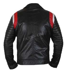Chaqueta de Motociclista Clásica Acolchada de Cuero para Hombre, Chaqueta de Motociclista Informal de Moda, Chaqueta de Motociclista de Carreras de Cuero Genuino Real OEM - Product Image 3