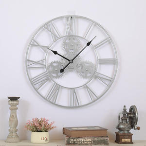 Reloj de pared de Metal de lujo moderno rústico personalizable, reloj colgante decorativo para el hogar, sala de estar, decoración Interior de la casa - Product Image 5