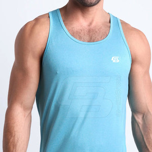 Débardeur de sport décontracté pour homme, haute qualité, séchage rapide, matière tricotée respirante et anti-humidité, polyester et élasthanne - Product Image 2