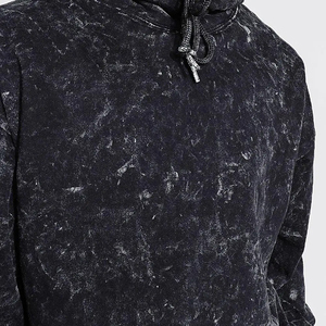 Nouvelle arrivée décontracté lavage à l'acide 100% coton hommes lavage à l'acide sweats à capuche prix de gros surdimensionné lavage à l'acide sweats à capuche pour adultes - Product Image 5