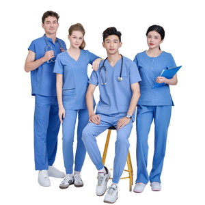 Tenues médicales unisexes VN MANUFACTURERS, ensembles de blouses et pantalons droits pour médecins et infirmières, style uniforme de santé communautaire. - Product Image 1