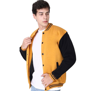 Customized OEM High Quality Men's Varsity <b>Jacket</b> Winter Streetwear Sports Bomber Front Logo Vintage <b>Denim</b> Eco-Friendly - Product Image 3