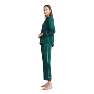 Conjunto de pijama suave para mujer, ropa de dormir con cuello en V profundo, camisas florales sexys, gran oferta - Product Image 2