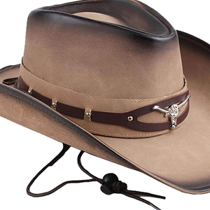 Sombrero de Vaquero Occidental para Exteriores, Protección Solar |   Sombrero Vaquero de Ala Ancha para Hombre y Mujer |   Venta al por Mayor de Tamaño Personalizado - Product Image 5