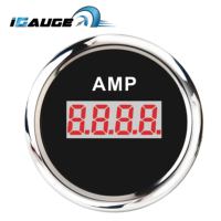 52mm IP67 Étanche Blanc Façade Chrome JANTE Numérique Rouge LED 12V 24V Bateau Automobile Générateur Ampèremètre Jauge