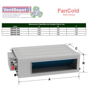 Évaporateur à soufflerie, MXFNC-001, 24000 Btu/h, 2T, R410-A, 220V - Product Image 3