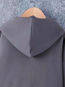 เสื้อฮู้ดซิป โพลีเอสเตอร์/คอตตอน สำหรับฤดูหนาว ปักลาย 3 มิติ ดีไซน์ดิจิทัลสั่งทำพิเศษ คุณภาพสูง สำหรับผู้ชาย กันน้ำ ระบายอากาศ สไตล์สตรีทแวร์ - Product Image 4