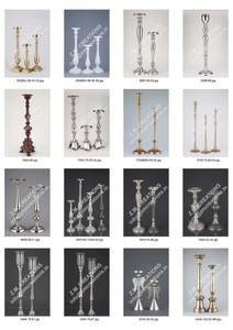 Candle Stands Living Room Best Selling Top Quality <b>Brass</b> Plating Aluminum Candle Pillar <b>Holder</b> with plate Unique candle jar - Product Image 3