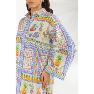 Conjunto Unisex Estilo Bohemio de Algodón y Viscosa IPST-77227, Tela Crepé Estampada para Primavera/Verano - Product Image 4