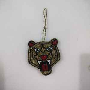 Décoration murale de Noël créative, faite à la main, multicolore, broderie dorée Zari, écologique, durable - Product Image 5