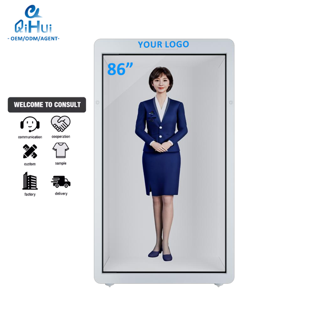 86" Transparent LCD Display Cabinet with Naked-Eye 3D & IR Touch for Museums Supplier