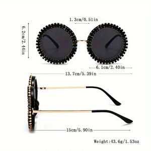 Gafas de Sol de Lujo Unisex con Montura de Moissanita con Corte Baguette, Estilo Hip Hop, Ligeras, sin Montura, con Diamantes - Product Image 5