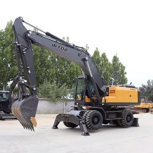 Excavatrice sur pneus compacte de qualité supérieure, options de 9 à 20 tonnes, système hydraulique, godet robuste, prête à l'emploi en construction - Product Image 3