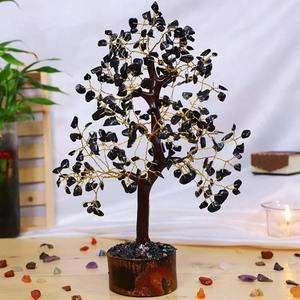Unique Quality Natural Healing Crystal Feng Shui Tree On Wooden Base for Protection Energy and Home Decor Available at Low price - Product Image 2