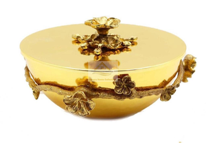 New Customized Bowl Aluminum Cast Silver Color With <b>Tree</b> <b>Branch</b> Style Decorative Bowl Minimum MOQ Lowest Price for B2B and B2C - Product Image 4