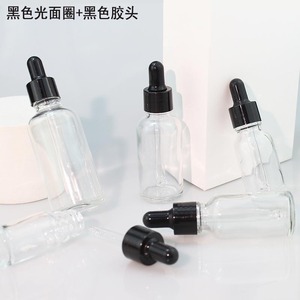 Botellas de Vidrio Transparente con Gotero Personalizadas de 5ml 10ml 20ml 30ml <span class=keywords><strong>50ml</strong></span> Recargables para Suero para el Cuidado de la Piel y Aceites Esenciales - Product Image 2