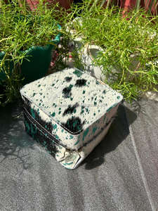 Nouveau Western élégant fabriqué à la main métallique cheveux sur cacher fourrure cuir boîtes à bijoux mignon voyage bijoux essentiels stockage minimal - Product Image 5