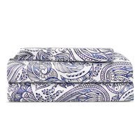 Draps de lit en coton polyester imprimé brossé sans plis |   Ensemble de literie de luxe personnalisable 3 pièces pour lit Queen/Super King |