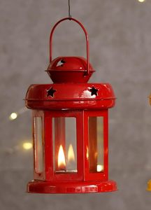 Lanterne en aluminium multicolores faite à la main avec finition peinte pour la décoration de Noël à la maison - Product Image 2