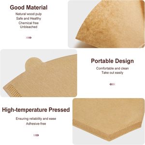 #4 Kegelkoffiefilters 100 Tellen (Pak Van 1) Koffiefilters Papier Past Om Over Te Gieten En Te Druppelen Koffiezetapparaat 8-12 Kop