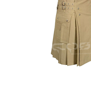 COSH KILTS Kilt utilitaire en coton marron avec bretelles réglables Poches tactiques et design robuste pour un confort quotidien - Product Image 6