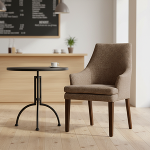 Chaise de salle à manger rembourrée Arden, style moderne minimaliste, avec structure en bois, design ergonomique et durable pour la maison, les restaurants et l'usage commercial - Product Image 2