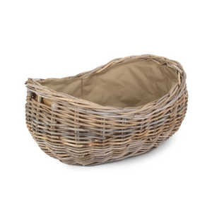 Cesta de ratán con forma de barco Rotin con revestimiento de yute para uso doméstico Material de jacinto de agua duradero y algas marinas - Product Image 4