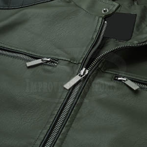 เสื้อแจ็คเก็ตหนังวัวระบายอากาศน้ำหนักเบาคอตั้งสำหรับฤดูใบไม้ผลิ - Product Image 4