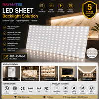 Feuille de lumière LED ultra-fine 3000K 1250LM SMD2835 200LEDs pour la décoration de plafond, panneau flexible DC24V pour comptoirs et publicité