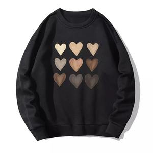 2022 automne hiver hommes ample décontracté sport sweat Logo personnalisé col rond contraste couleur blanc pull à capuche sweats - Product Image 4