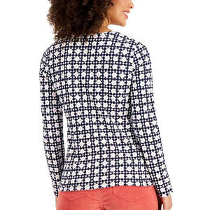 เสื้อเชิ้ตผ้าฝ้ายพิมาพิมพ์ลายสีขาวขนาดกลางสำหรับผู้หญิงของชาร์เตอร์คลับ - Product Image 3