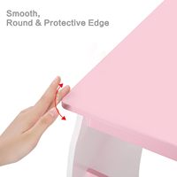 Ensemble d'Étude pour Enfants à Thème Princesse, Table et Chaise Durables en Bois pour l'Apprentissage et le Jeu