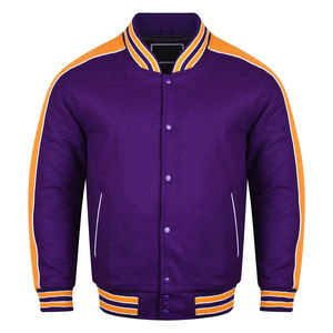 แจ็กเก็ตเบสบอลสไตล์เบสบอลแจ็กเก็ตเบสบอลย้อมสีล้วนแห้งเร็วทำจากวัสดุที่กำหนดเองได้ - Product Image 1