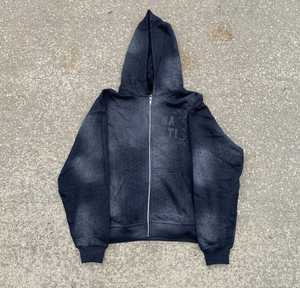 Sudaderas con capucha de calle personalizadas Sudaderas con cremallera completa con estampado gráfico, bordado y diseño de logotipo para hombres y mujeres - Product Image 6