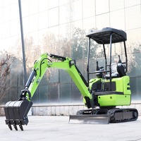 Mini-excavatrice hydraulique sur chenilles avec moteur Yanmar, bras articulé et accessoires de rotation pour la construction et l'aménagement paysager, faible niveau sonore