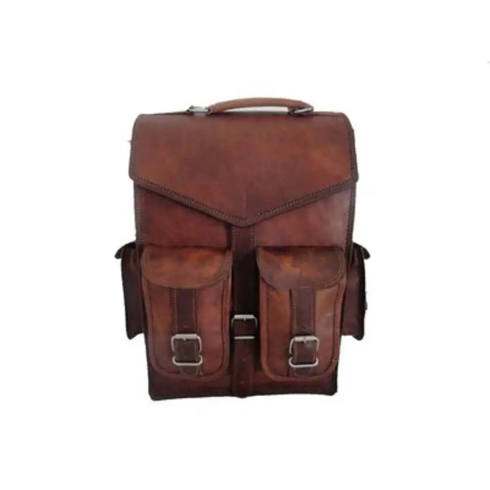 Bag Leather Backpack Vintage Pure Laptop Computer Large Capacity Crazy Bag Trendy 2022 laptop bag